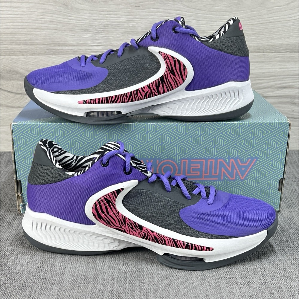 Nike Zoom Freak 4 Basketball Action Grape Pinksicle Purple DO9680-500 Men's 12